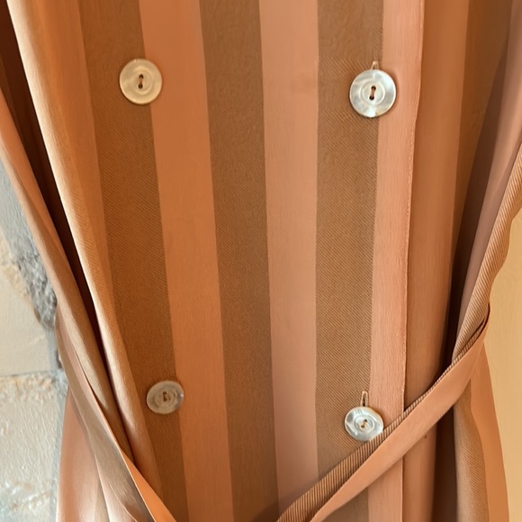 Vintage 1970’s 100% Silk Striped Dress - Picture 5 of 9